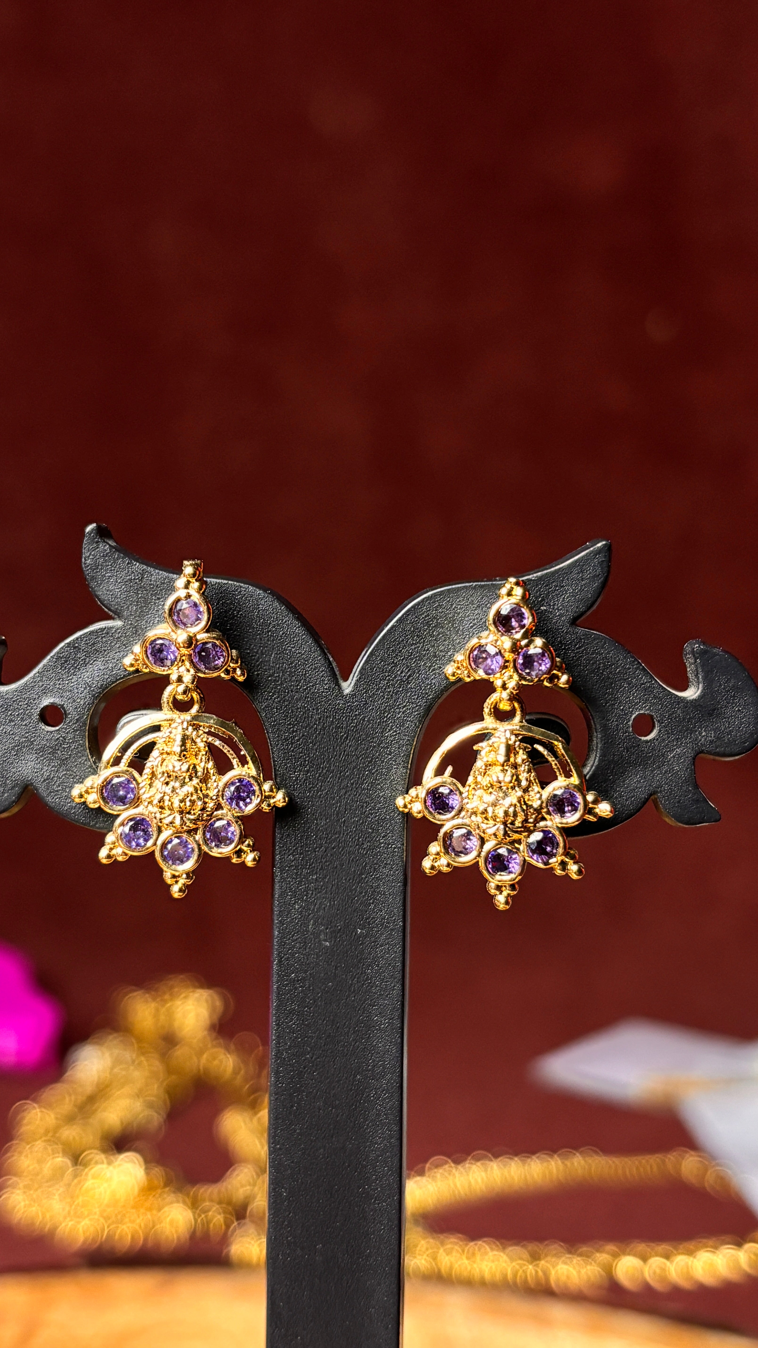 Lavender Laxmi Earrings SRJER105