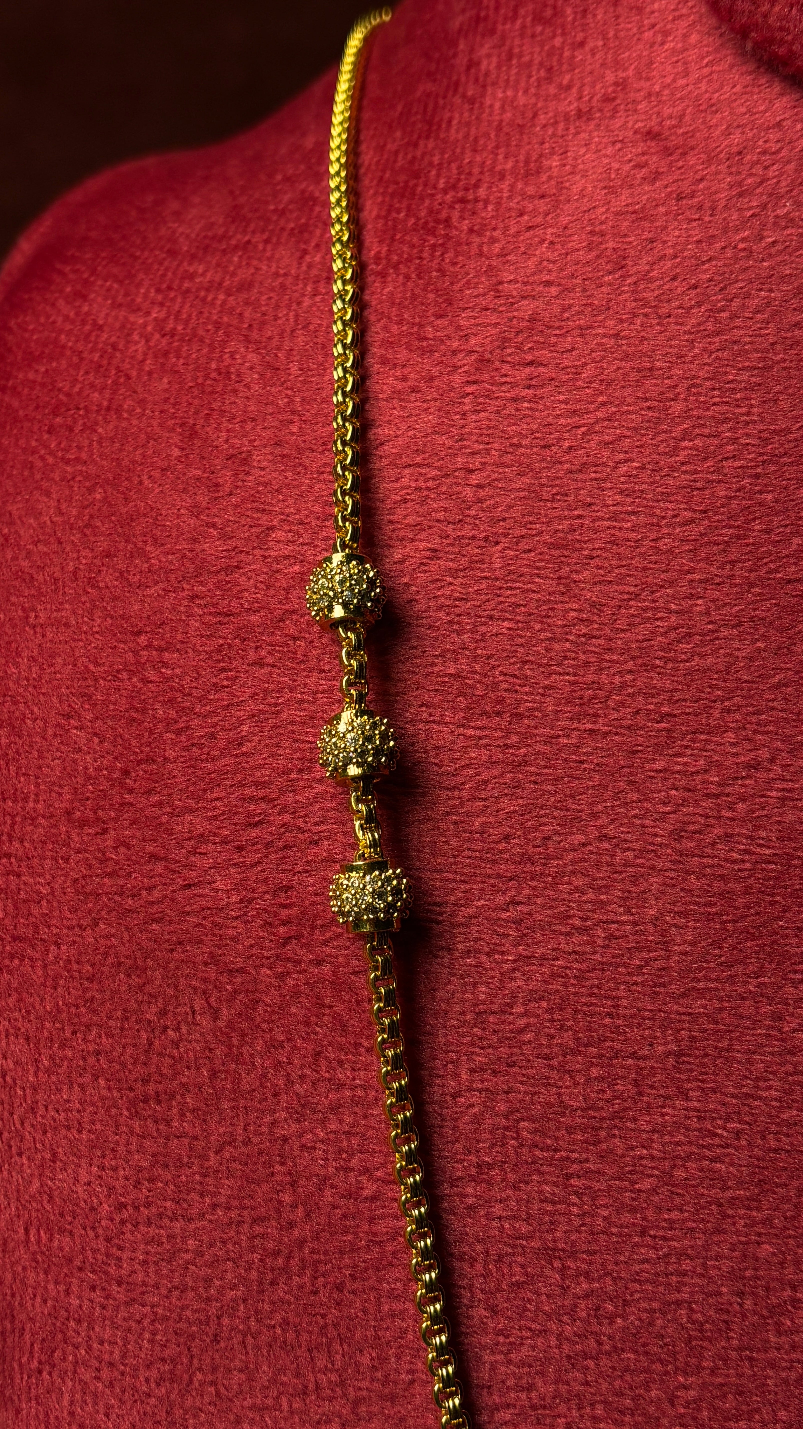 Bharathi White Cz Ball Chain SRJTH52