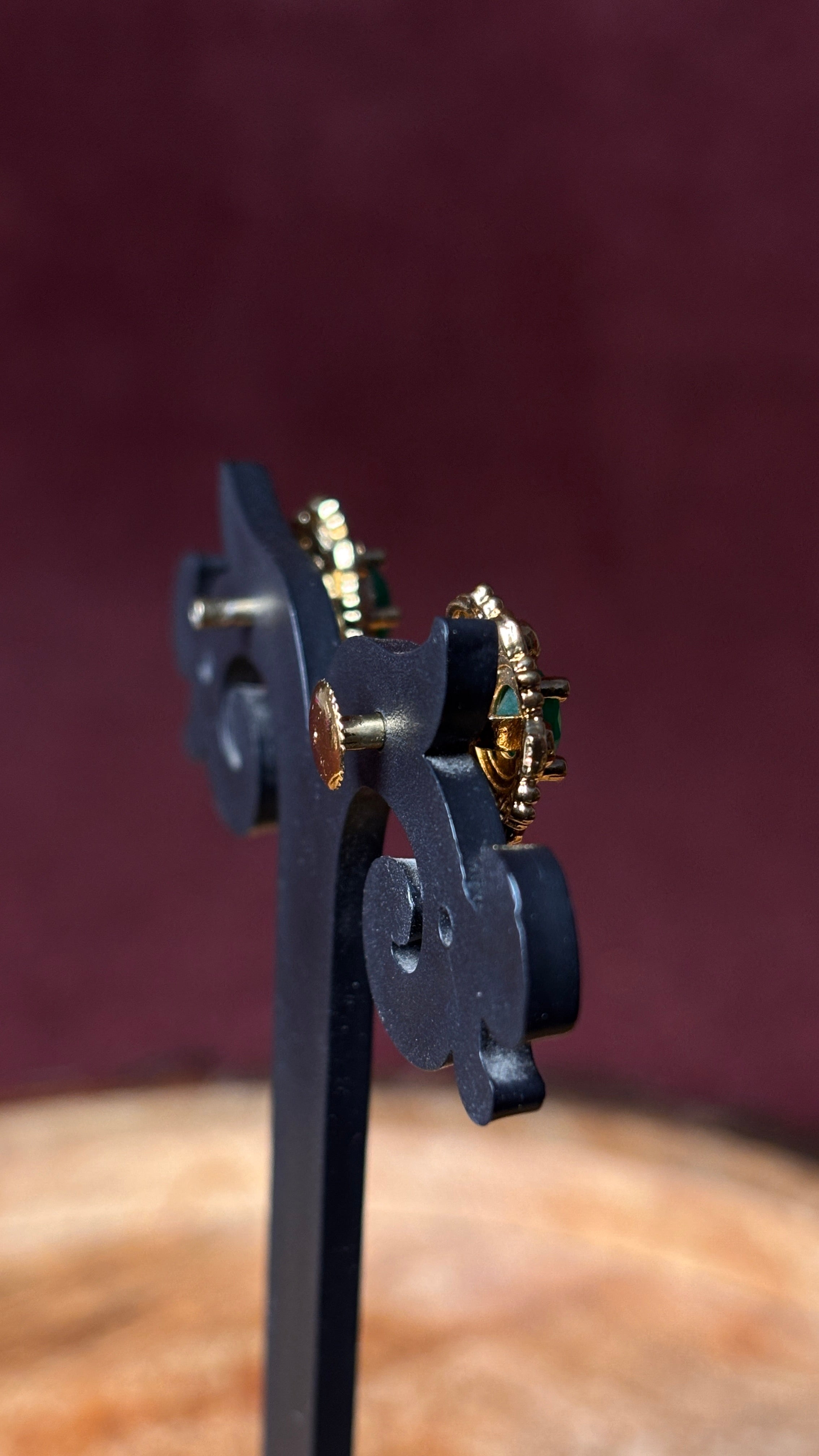 Green Flower Studs SRJER140