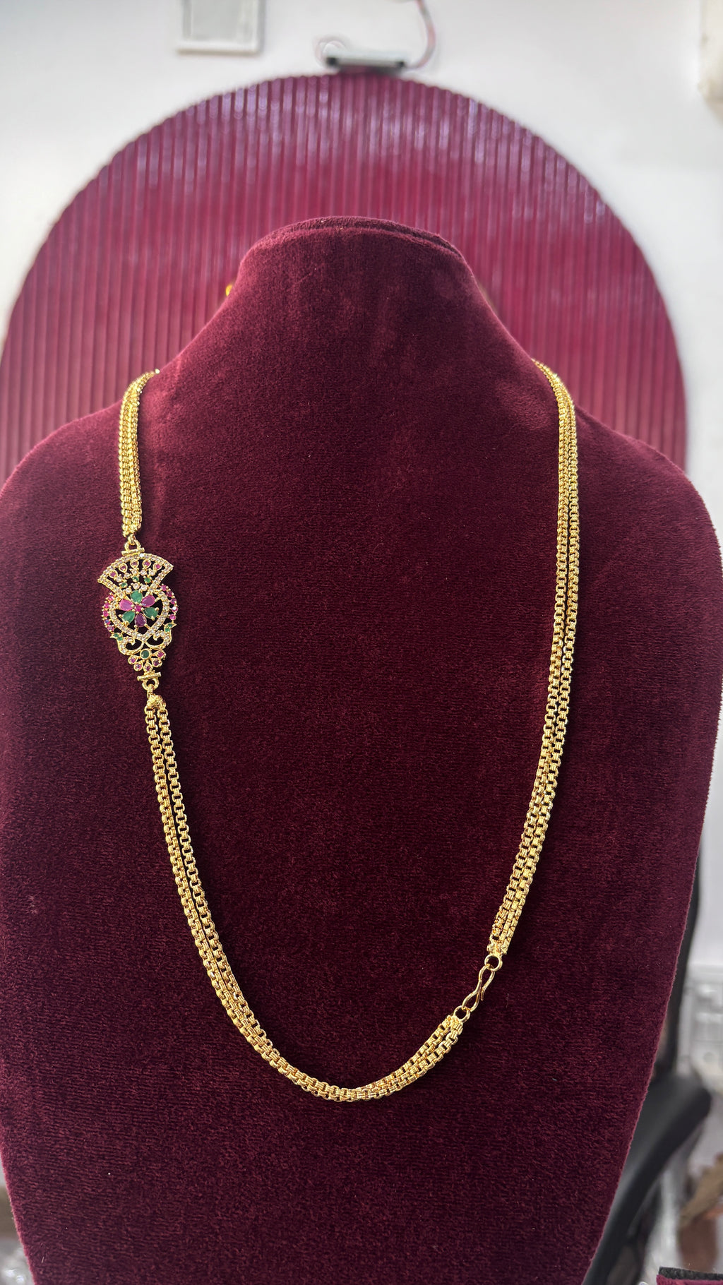 2Line Bharathi Locket Chain SRJTH51