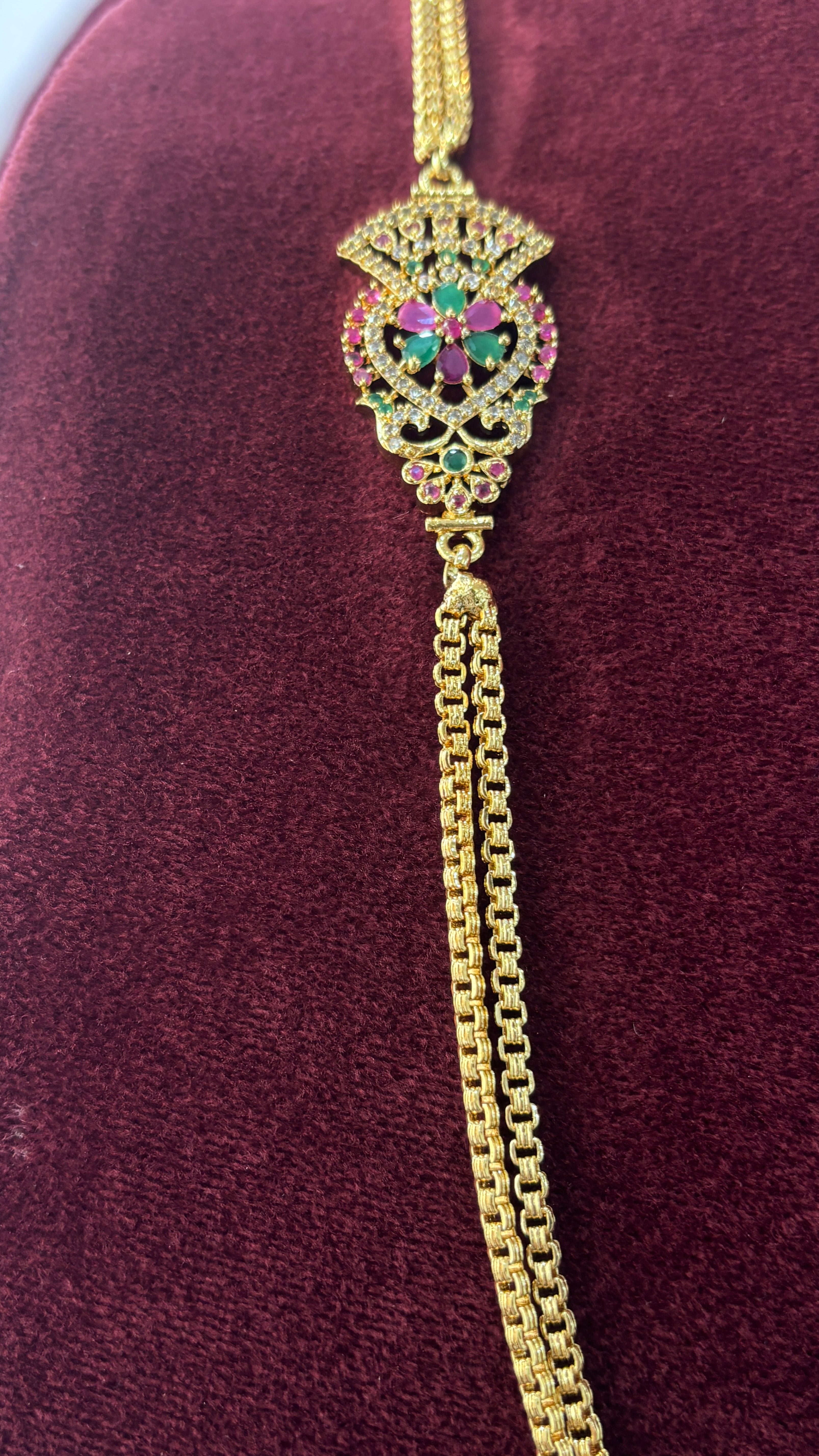 2Line Bharathi Locket Chain SRJTH51