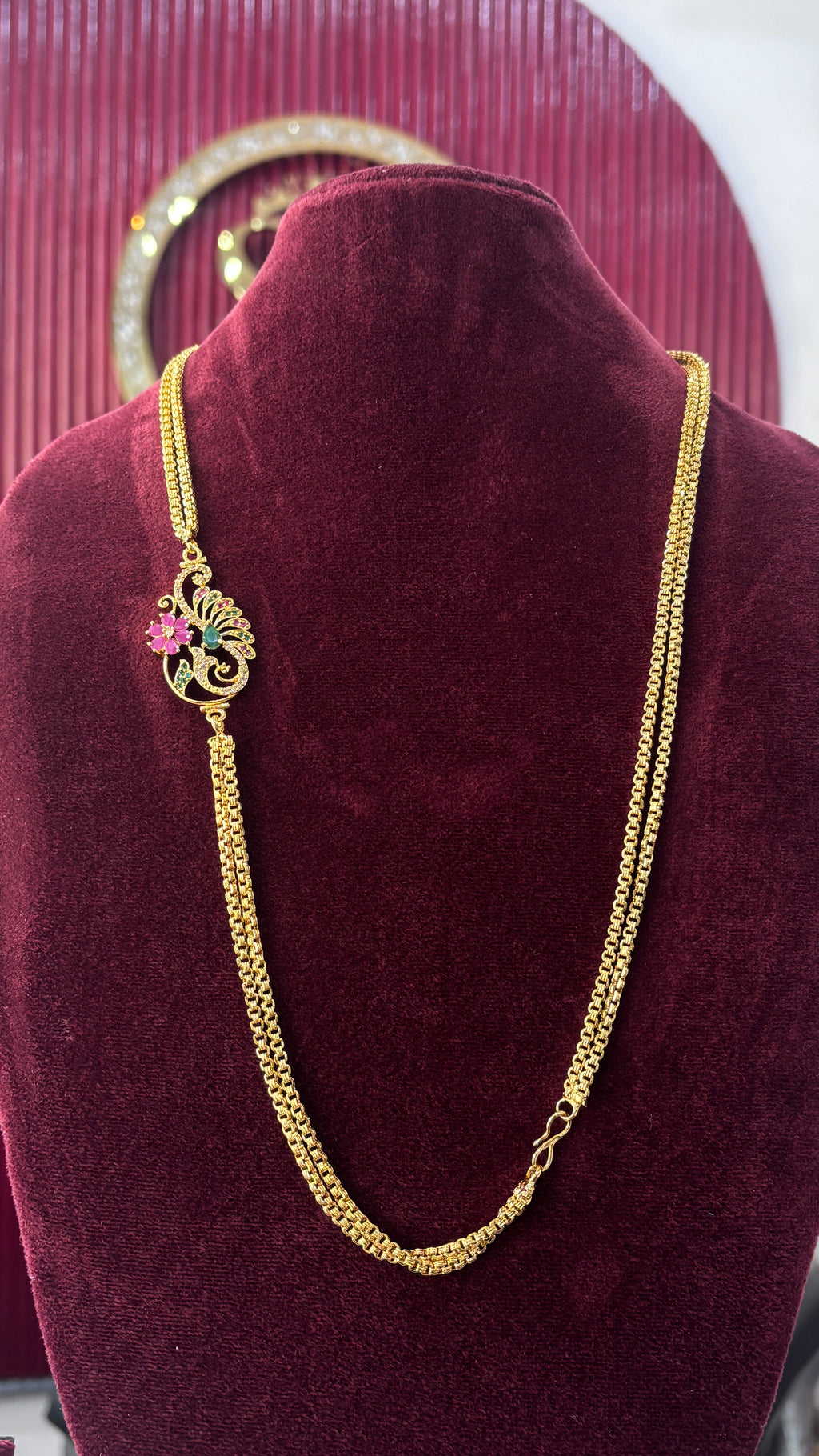 2Line Bharathi Locket Chain SRJTH51