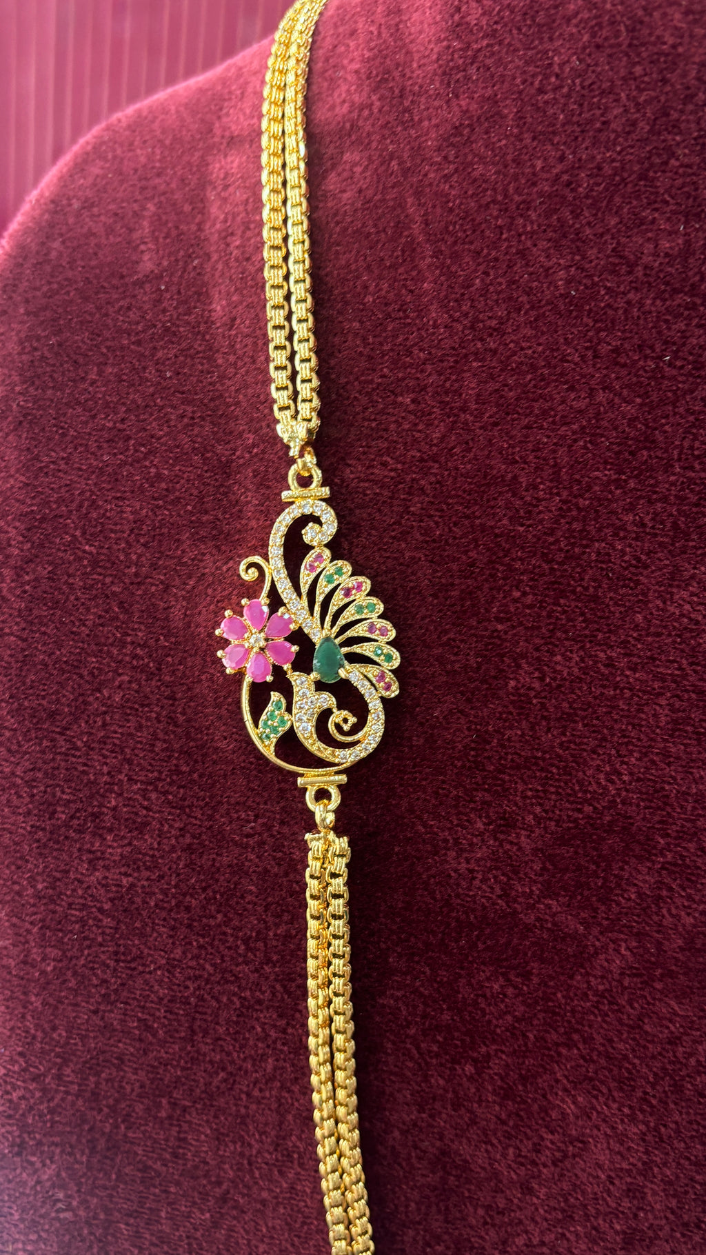 2Line Bharathi Locket Chain SRJTH51