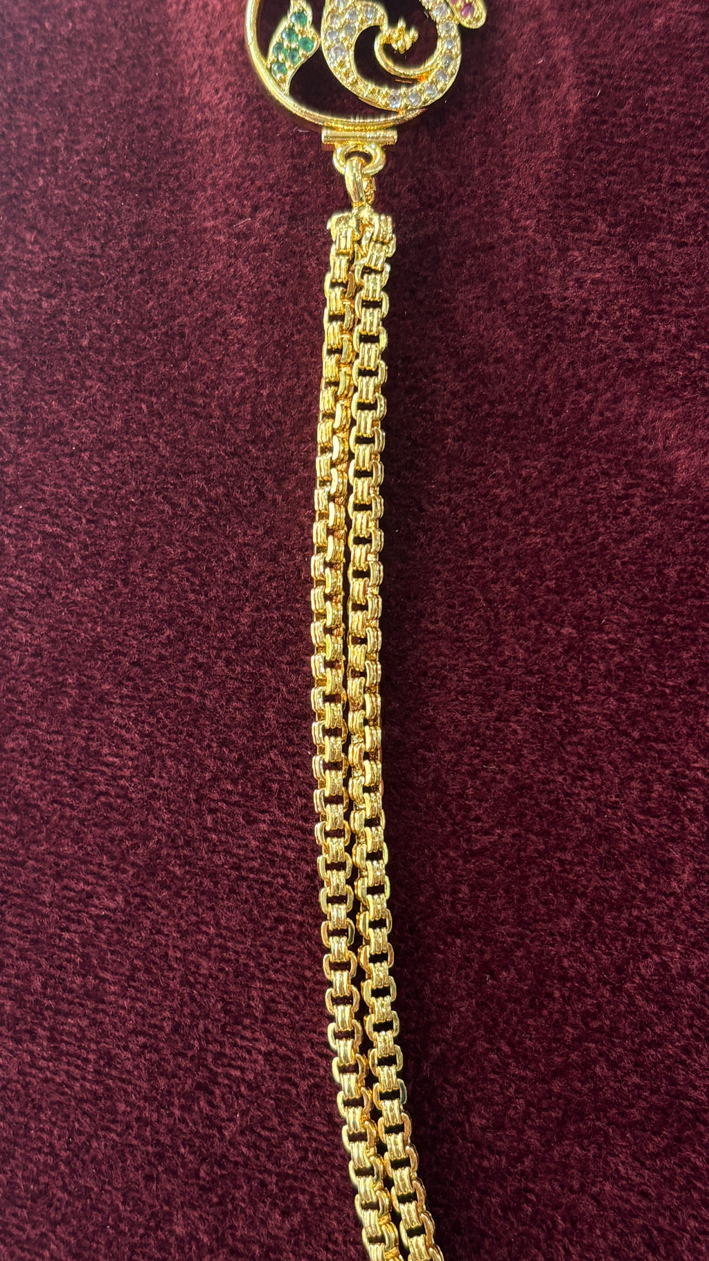 2Line Bharathi Locket Chain SRJTH51