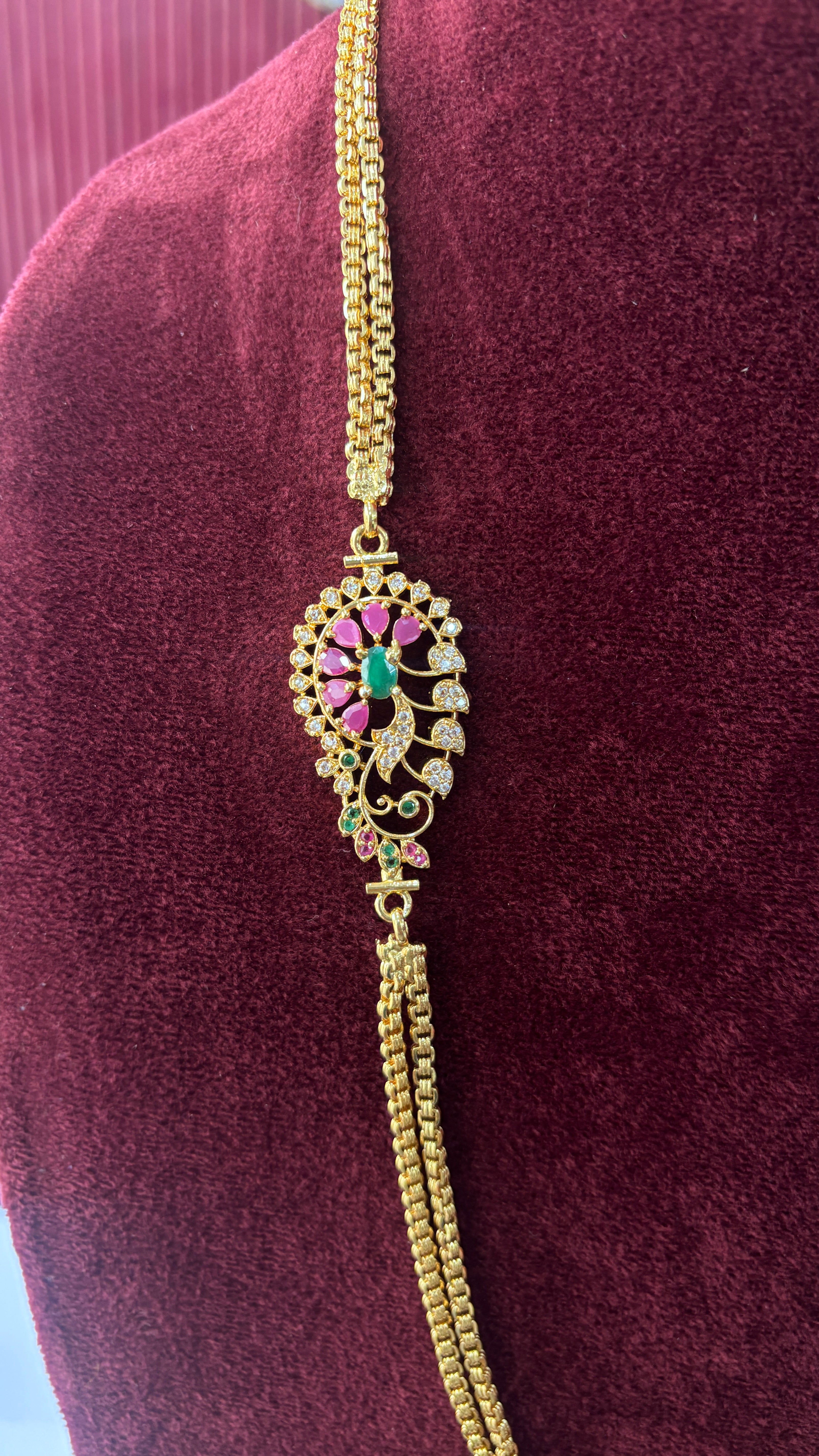 2Line Bharathi Locket Chain SRJTH51