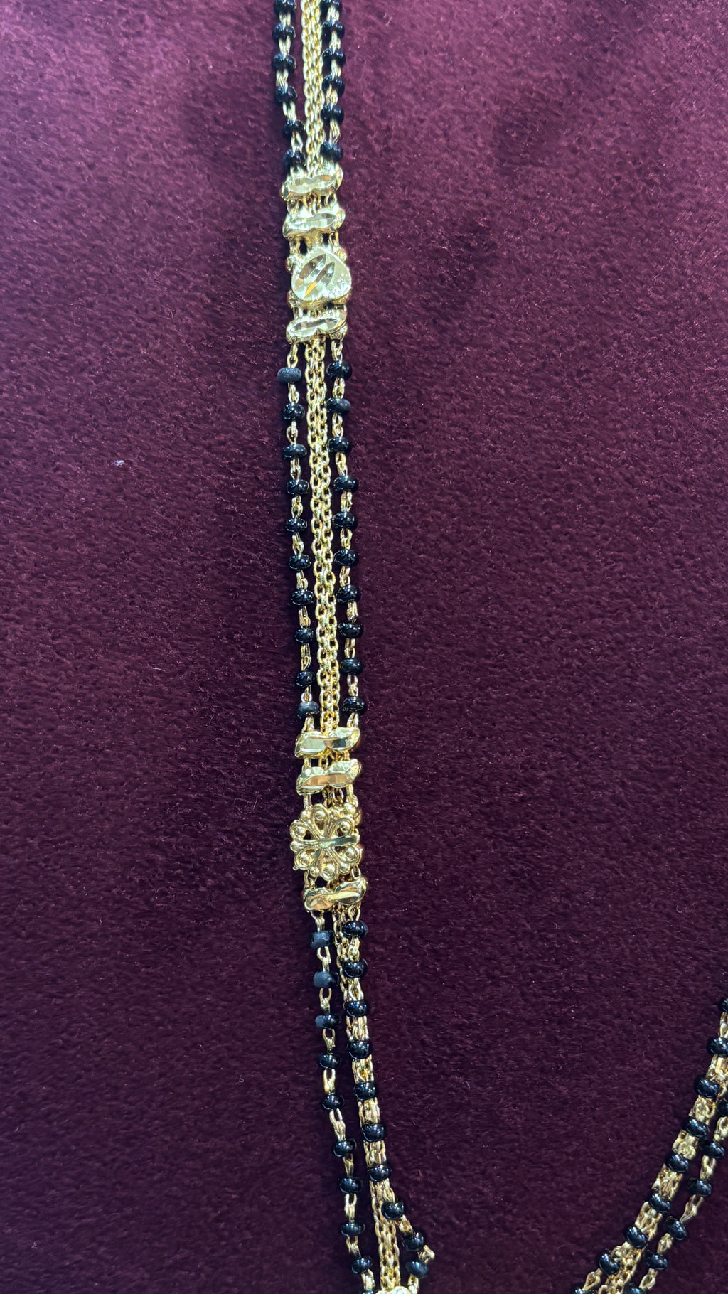 Laxmi Devi Long Black Beads SRJLBB15