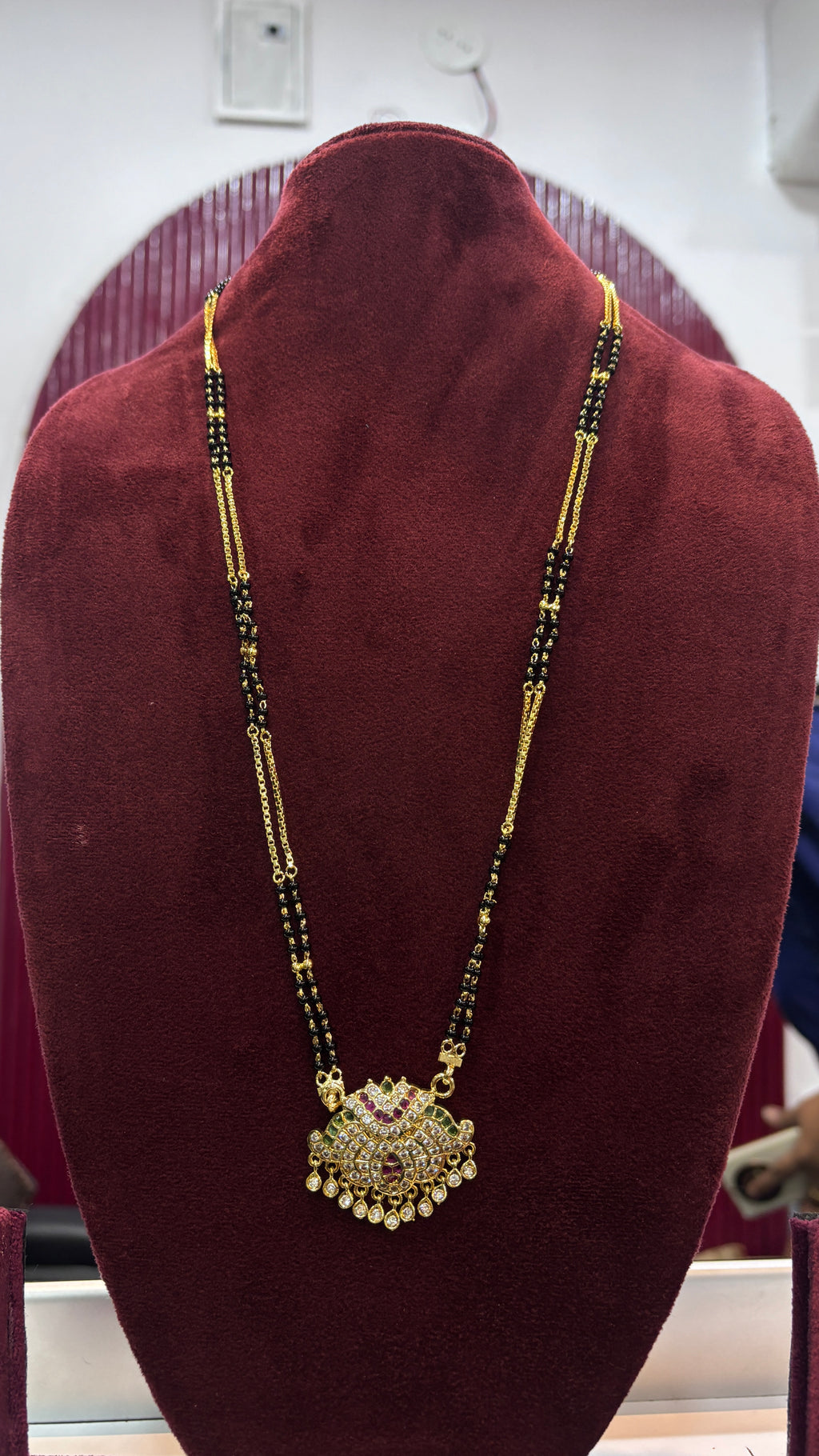 2Line Long Black Beads SRJLBB17