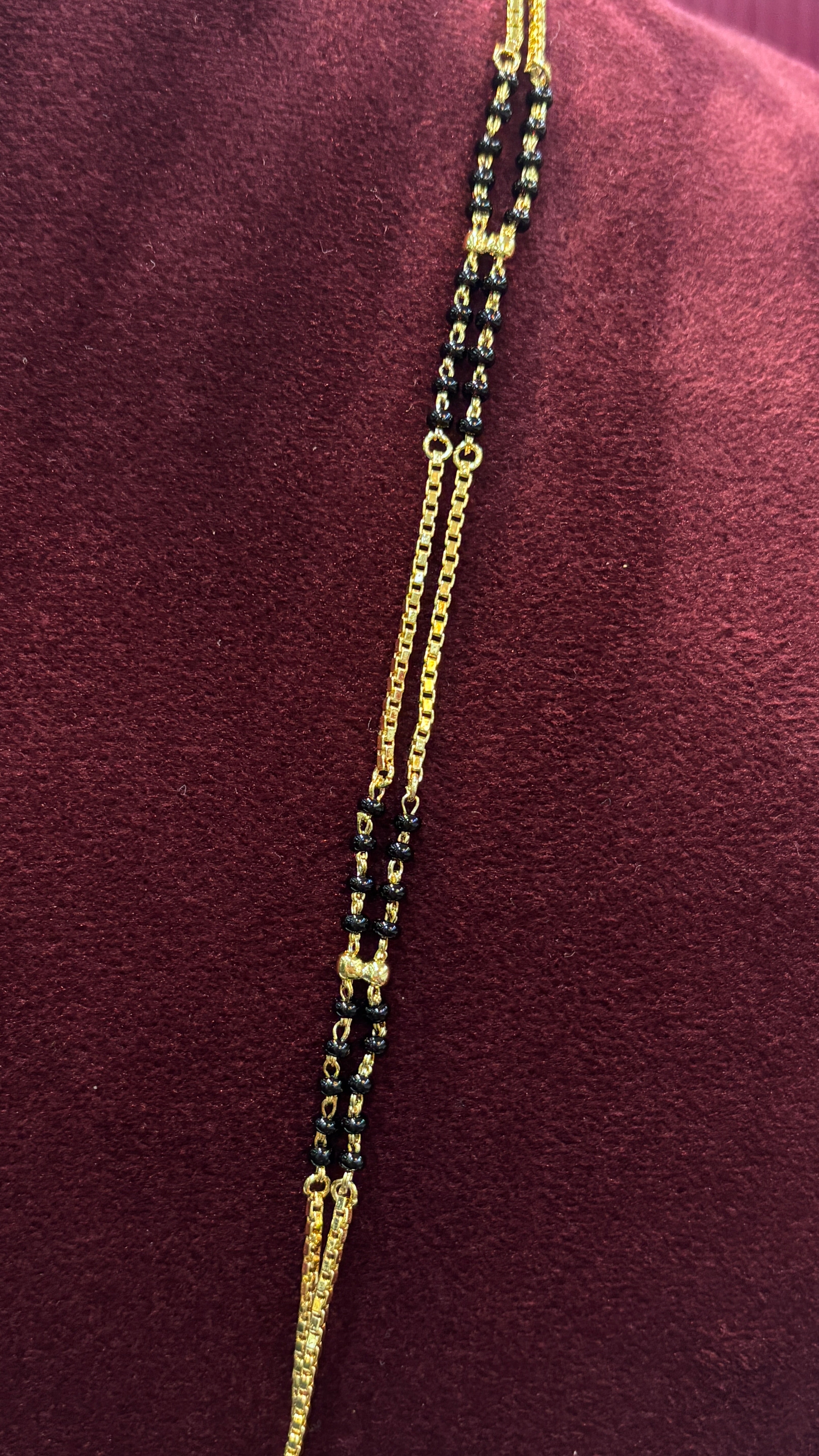 2Line Long Black Beads SRJLBB17