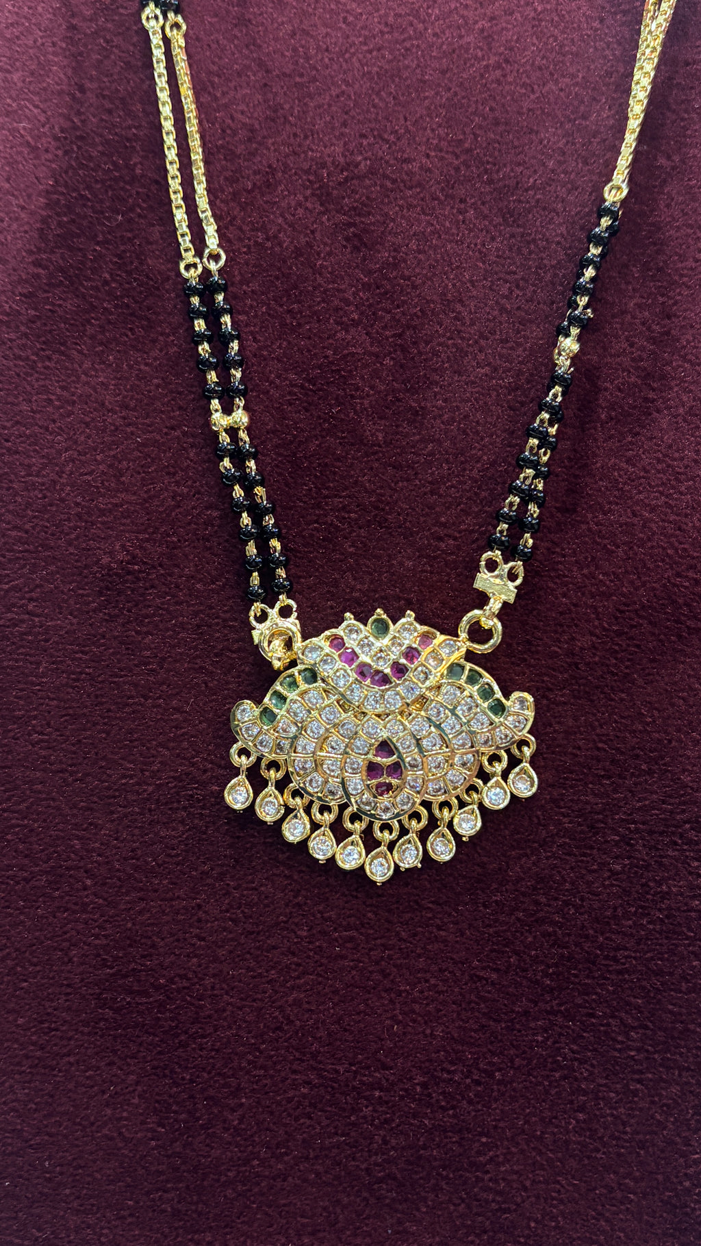 2Line Long Black Beads SRJLBB17