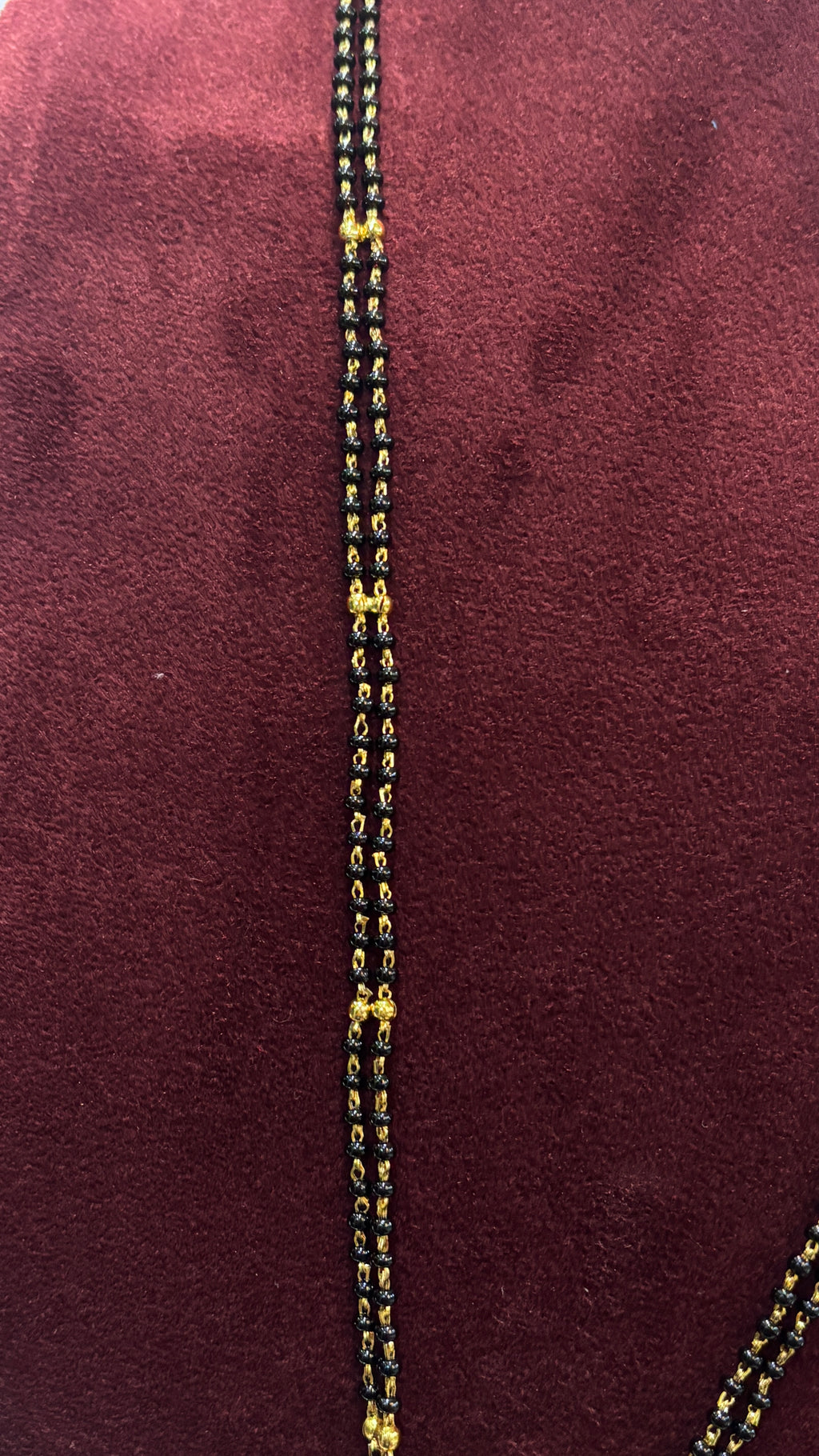 Laxmi Devi Two Line Black Beads SRJLBB20