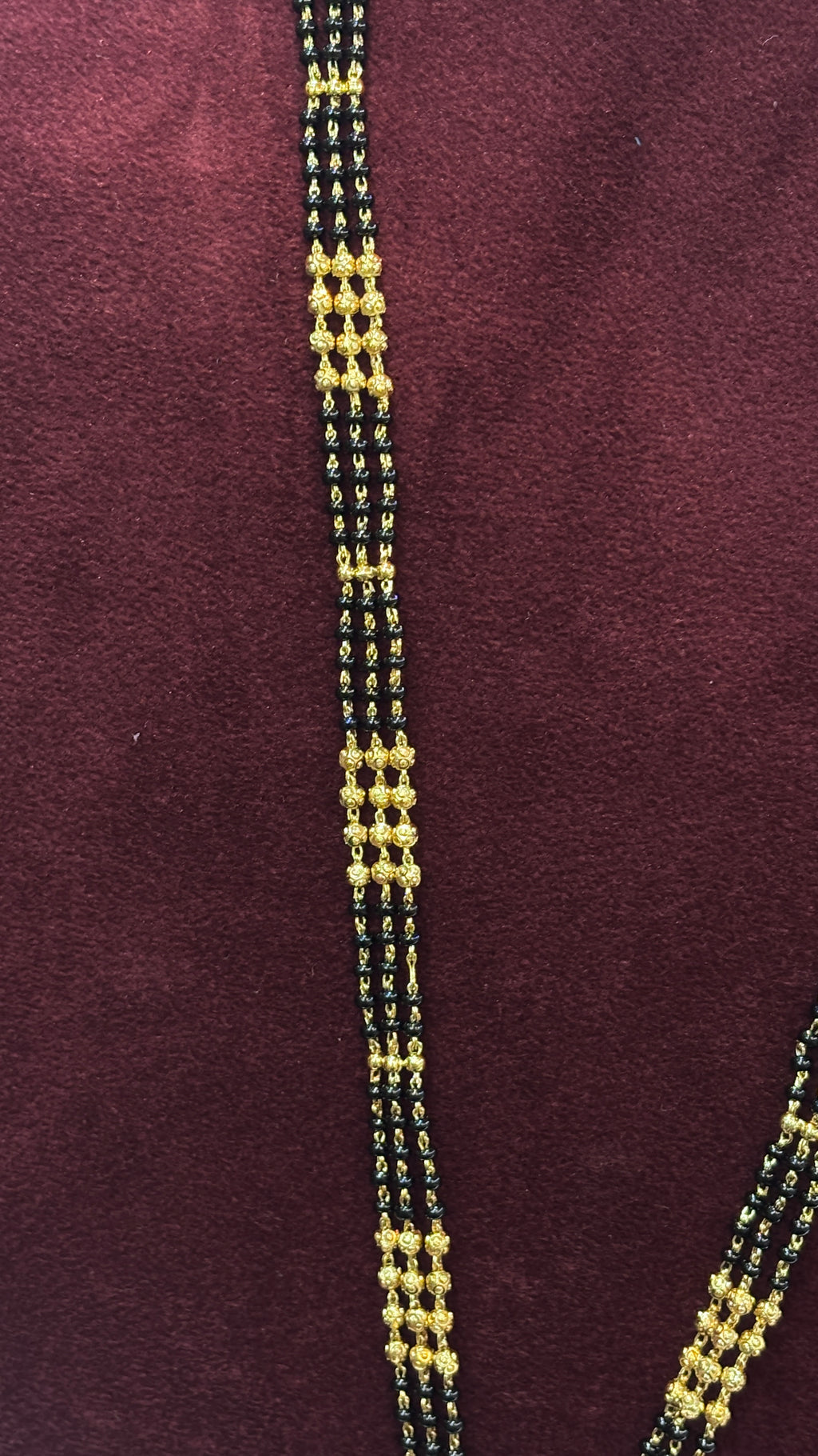 Gold Beads Black Beads SRJLBB28