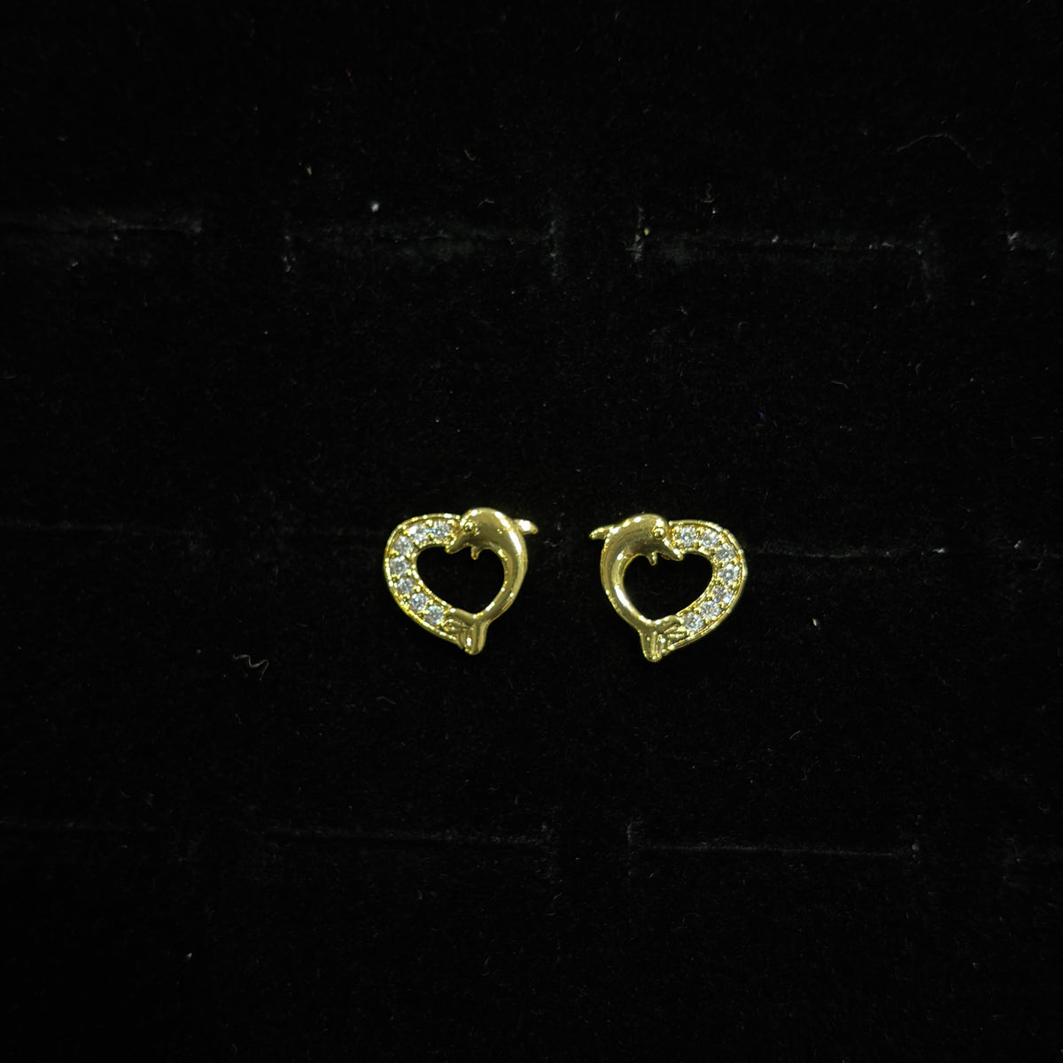 Heart Dolphin Studs SRJER87