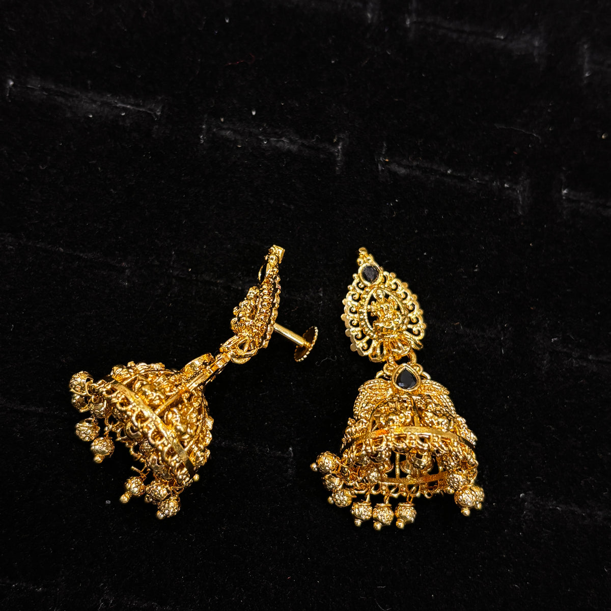 Black Laxmi Jhumka SRJER102