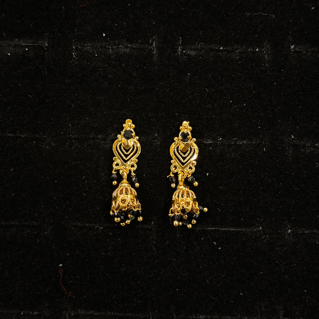 Black Cristal Jhumka SRJER105
