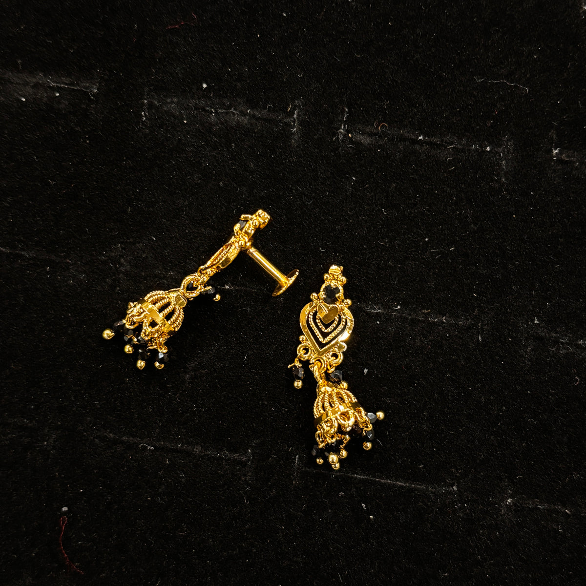 Black Cristal Jhumka SRJER105