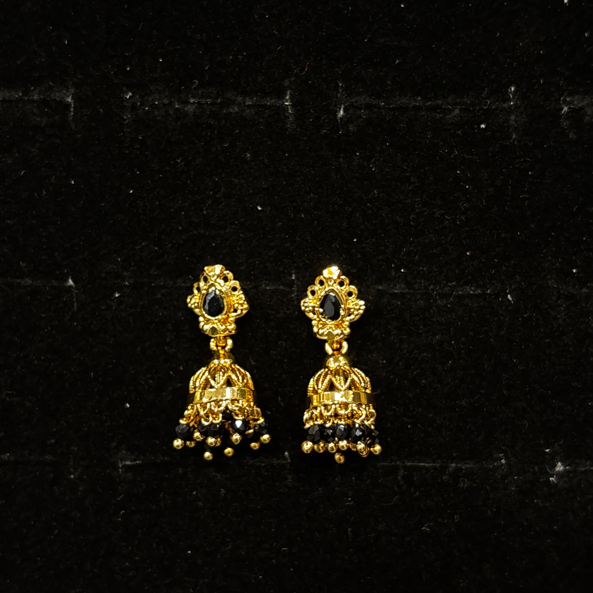 Mini Black Jhumka SRJER144