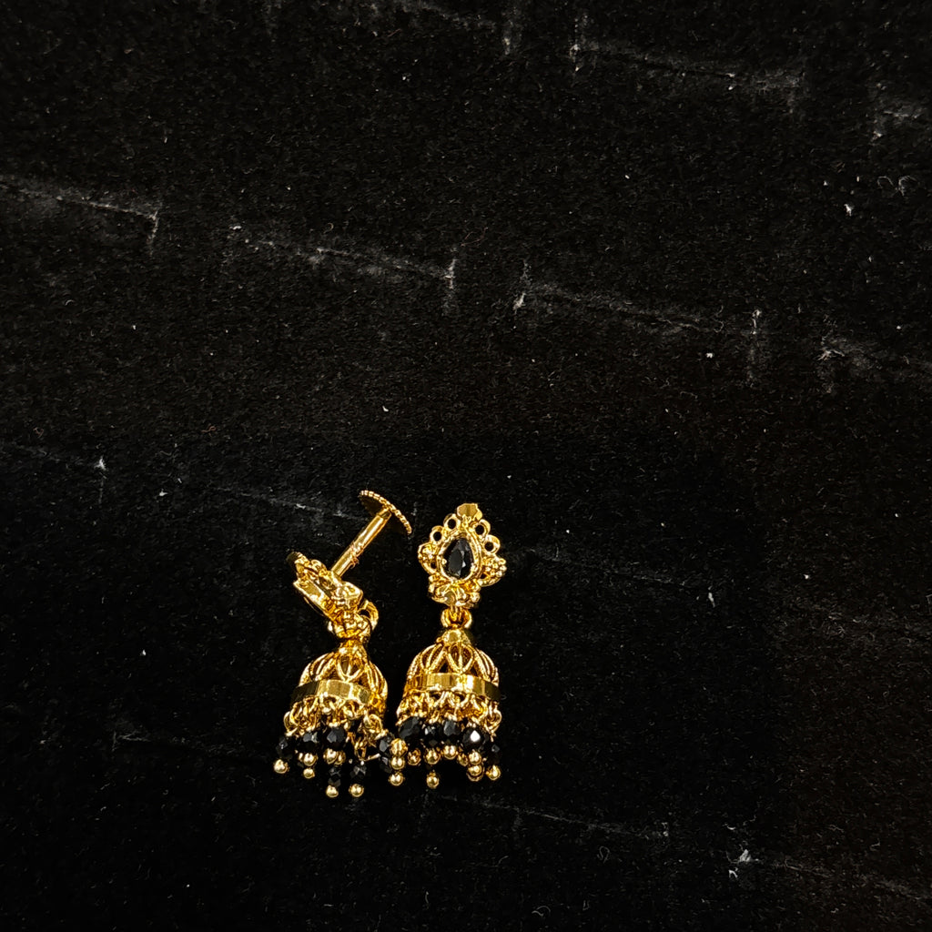 Mini Black Jhumka SRJER144