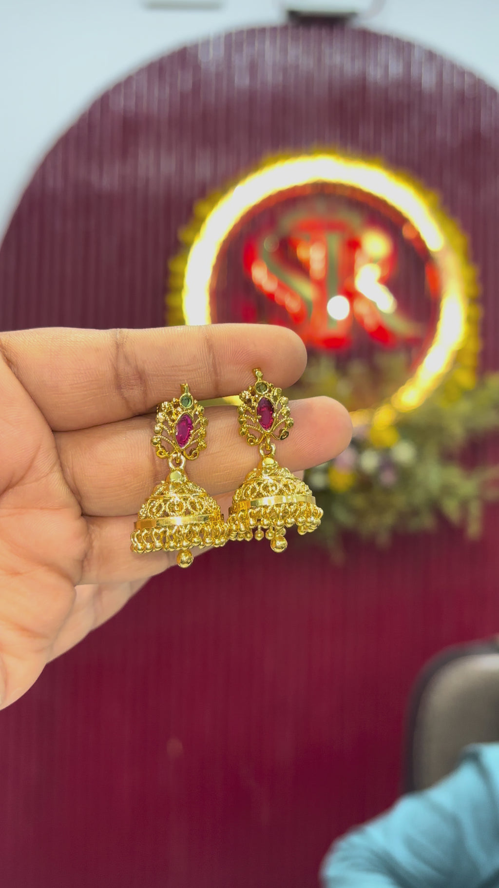 Gold Replica Jhumka SRJERTAN